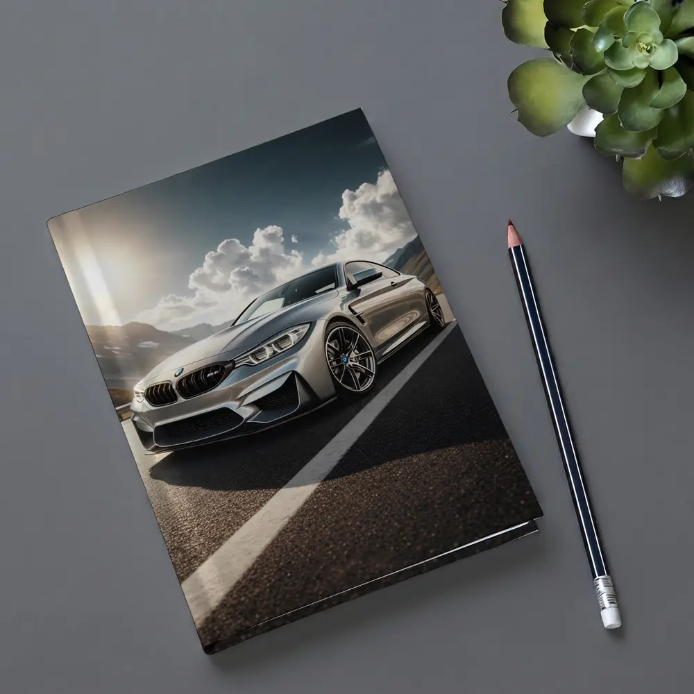 BMW M4 Silver Coupe Mountain Road – Notebooks