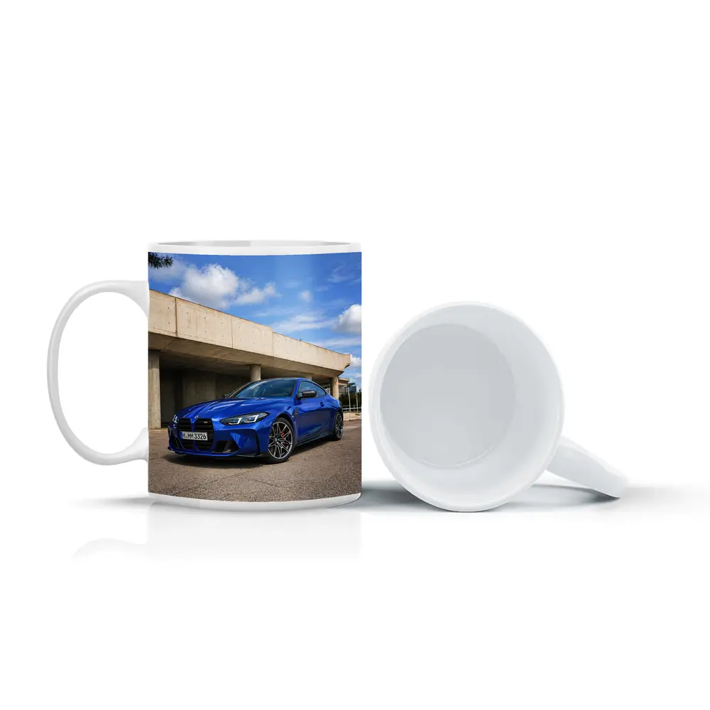 BMW M4 Blue Coupe Concrete Architecture – Mugs