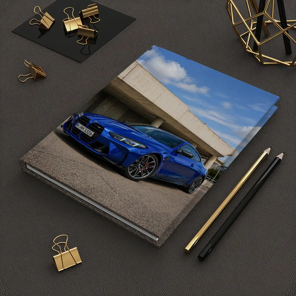 BMW M4 Blue Coupe Concrete Architecture – Notebooks
