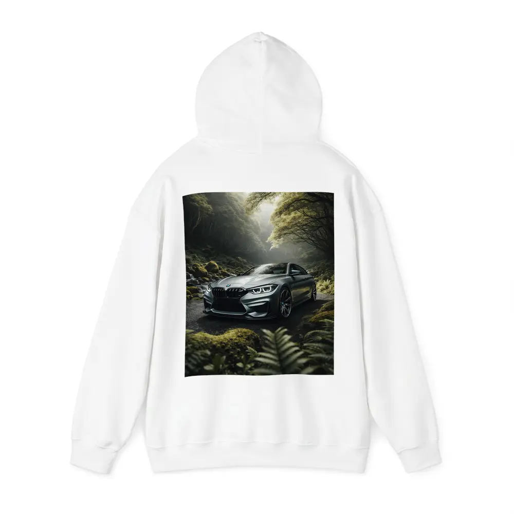 BMW M4 Gray Coupe Forest Road – Hoodies