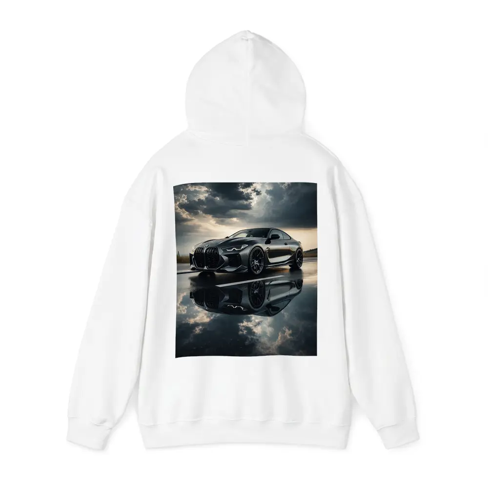 BMW M4 Black Coupe Stormy Sky Reflection – Hoodies