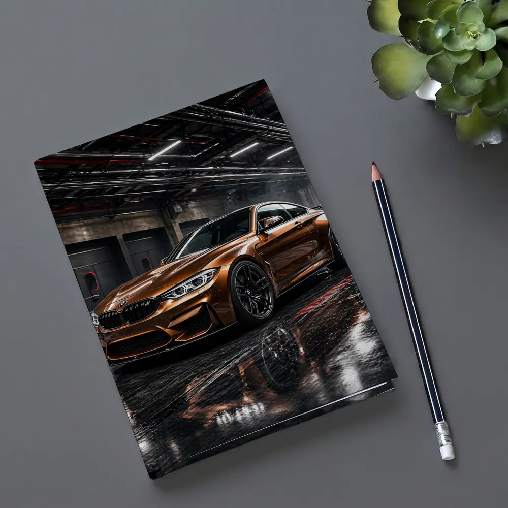 BMW M4 Bronze Coupe Dark Garage – Notebooks