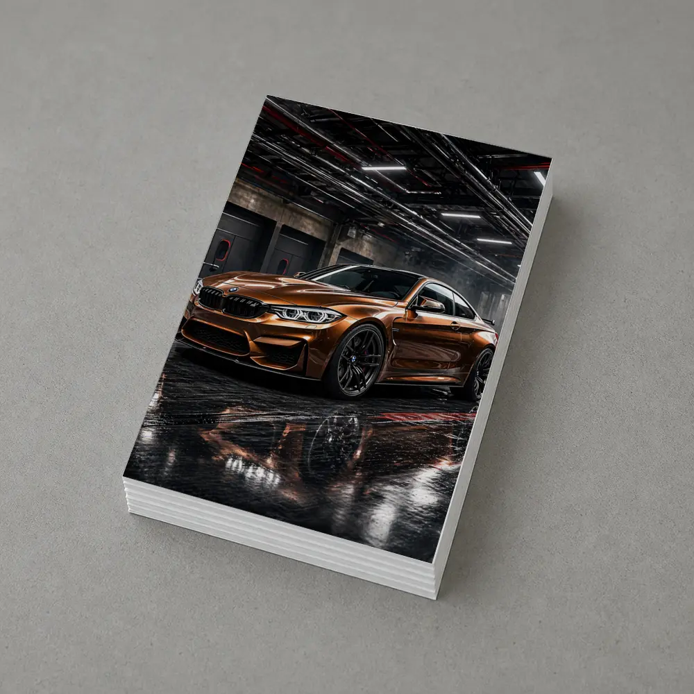BMW M4 Bronze Coupe Dark Garage – Postcards