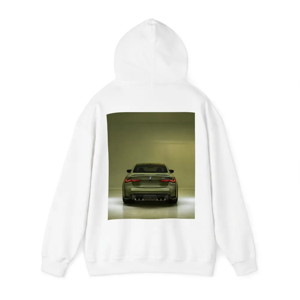 BMW M4 Rear View Olive Green Studio – Hoodies