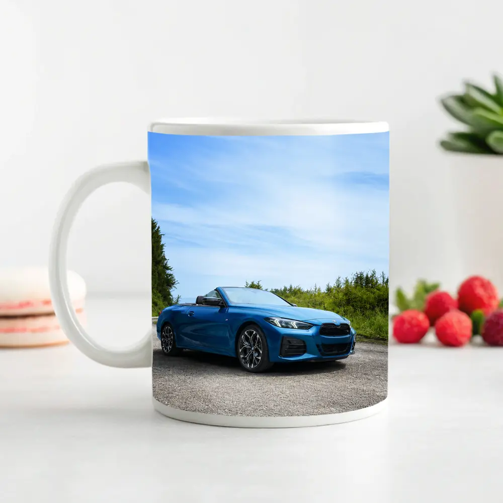 BMW M4 Convertible Blue Open Road – Mugs