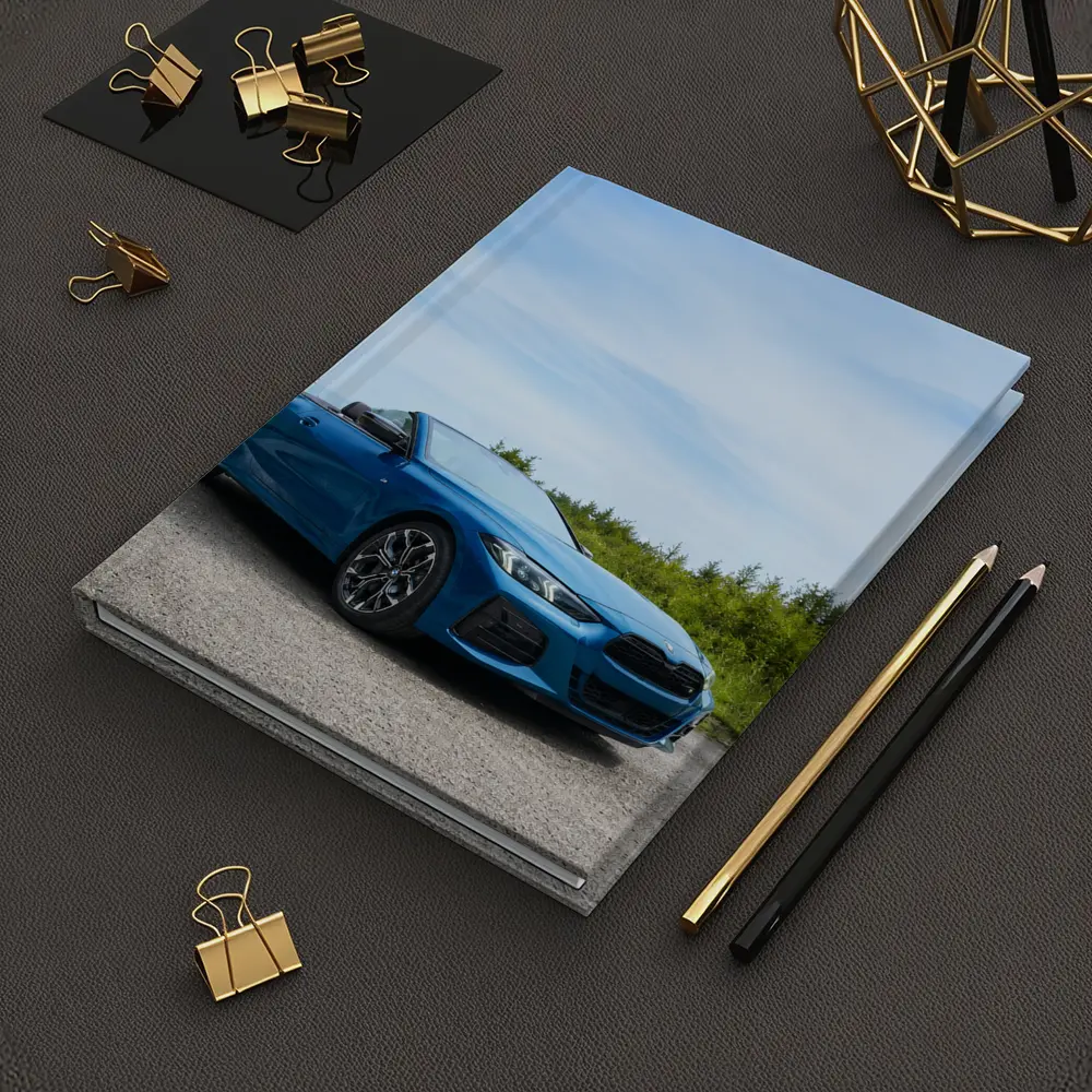 BMW M4 Convertible Blue Open Road – Notebooks
