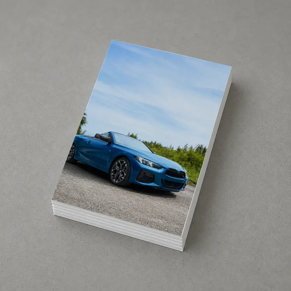 BMW M4 Convertible Blue Open Road – Postcards