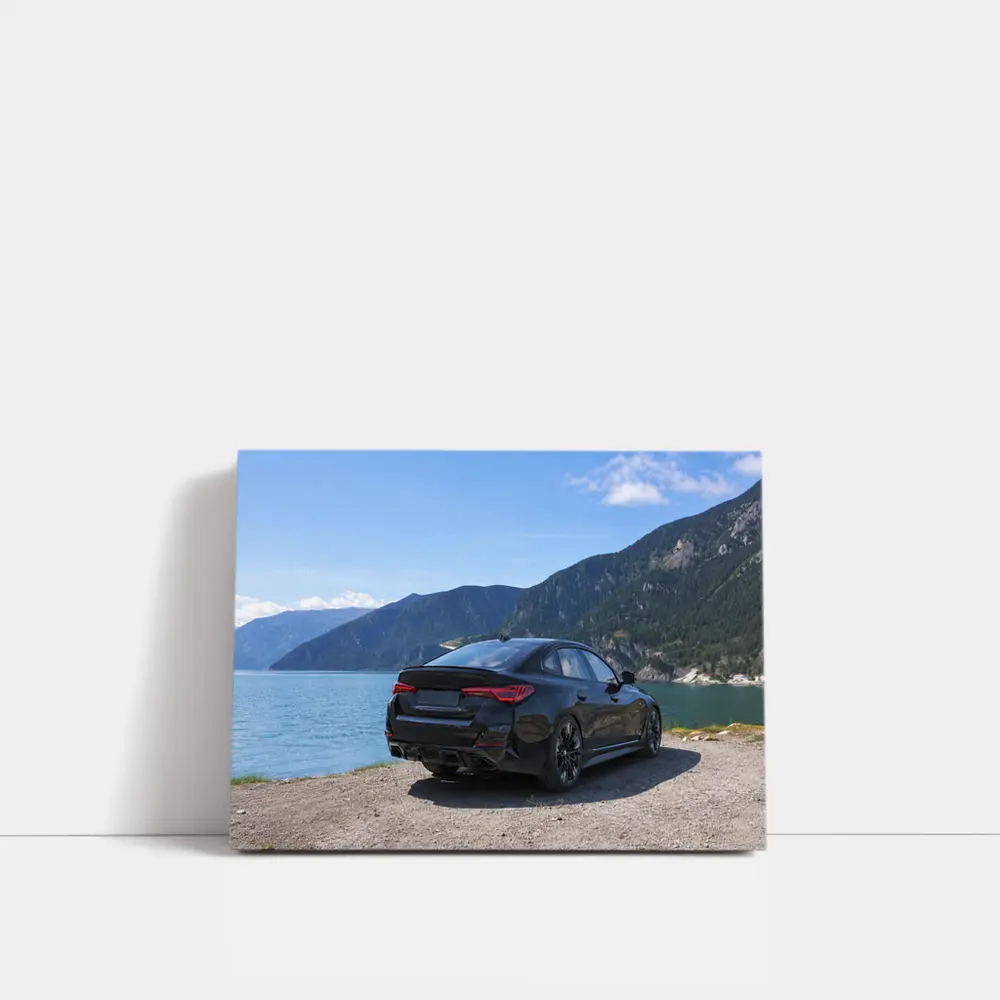 BMW M2 Gran Coupe Black Alpine Lake – Wall Art