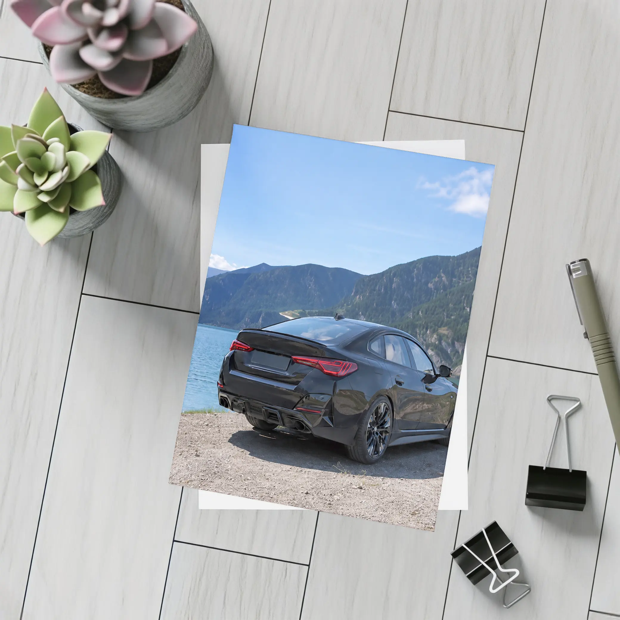 BMW M2 Gran Coupe Black Alpine Lake – Postcards