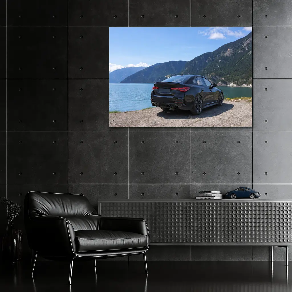 BMW M2 Gran Coupe Black Alpine Lake – Wall Art
