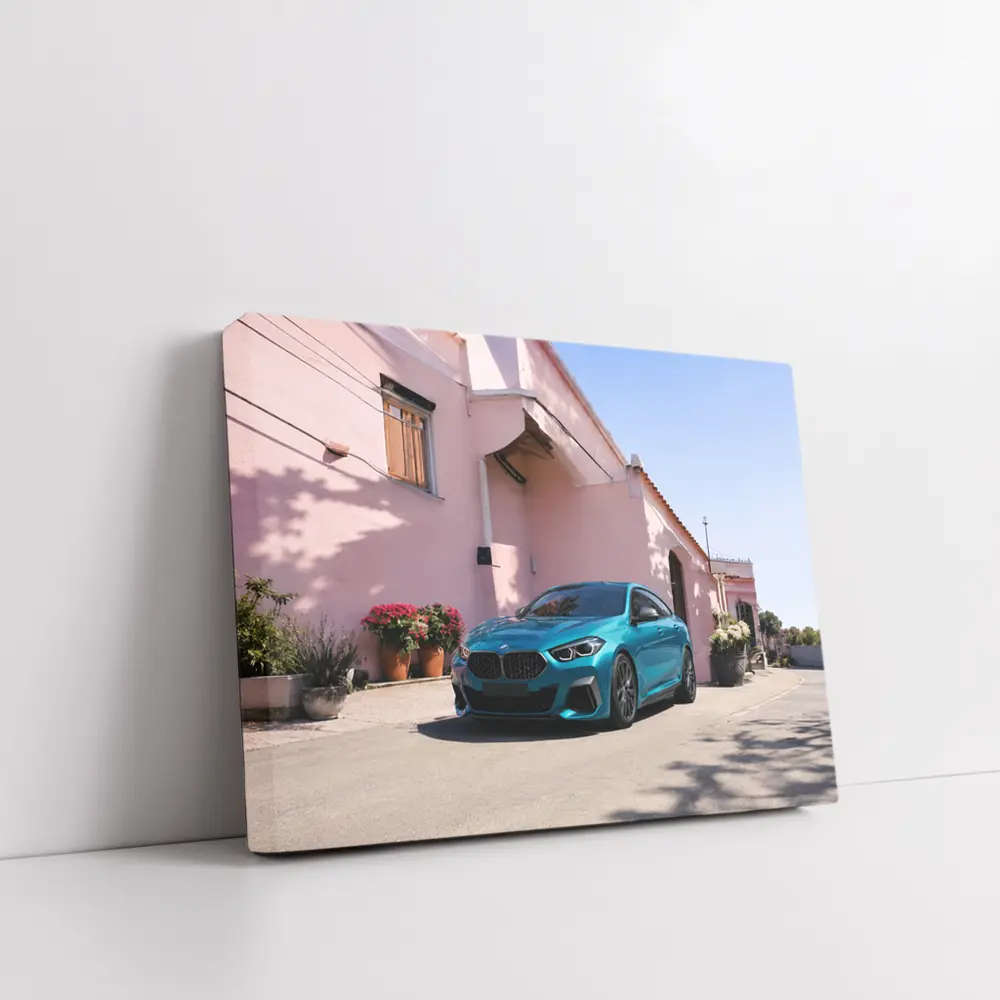 BMW M235i Gran Coupe Teal Mediterranean Street – Wall Art