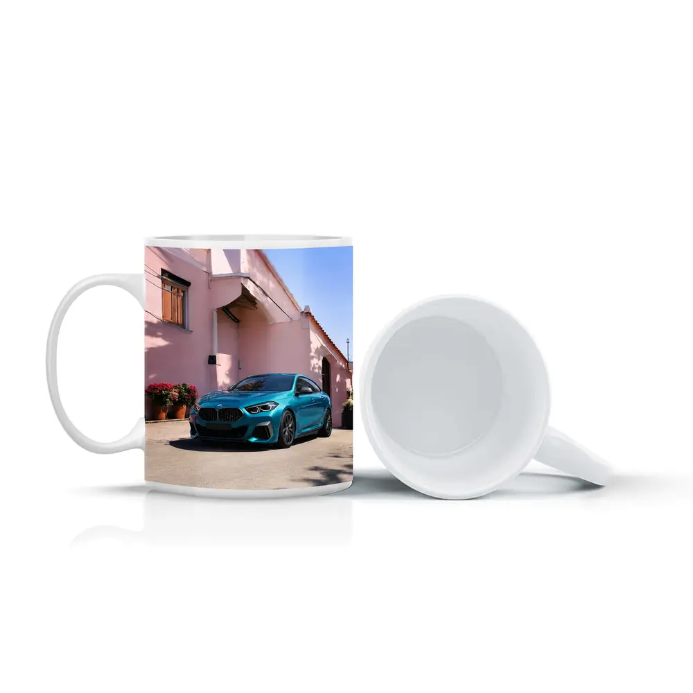 BMW M235i Gran Coupe Teal Mediterranean Street – Mugs
