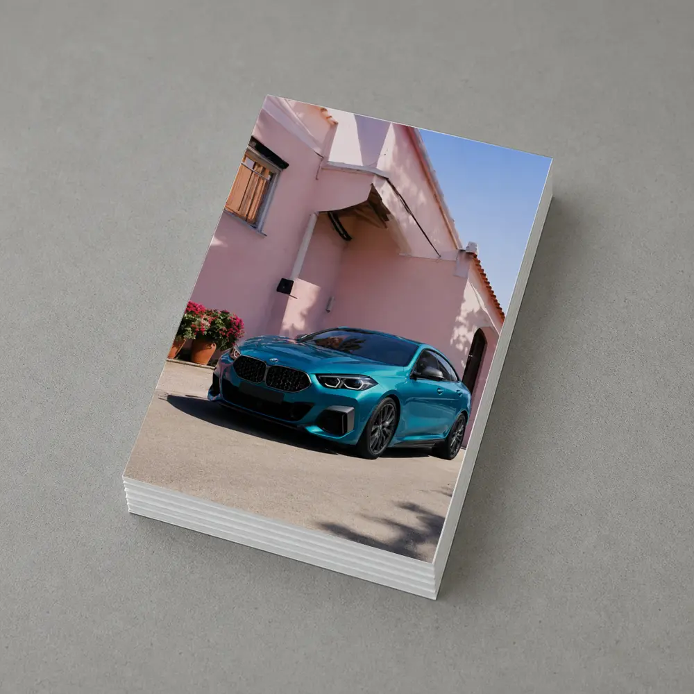 BMW M235i Gran Coupe Teal Mediterranean Street – Postcards