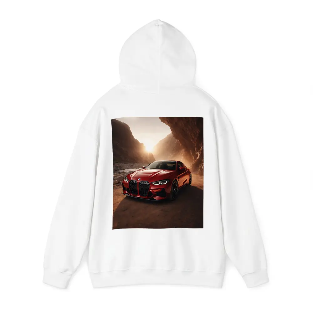 BMW M4 Red Coupe Canyon Desert Setting – Hoodies