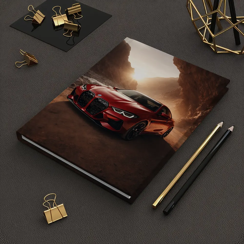 BMW M4 Red Coupe Canyon Desert Setting – Notebooks