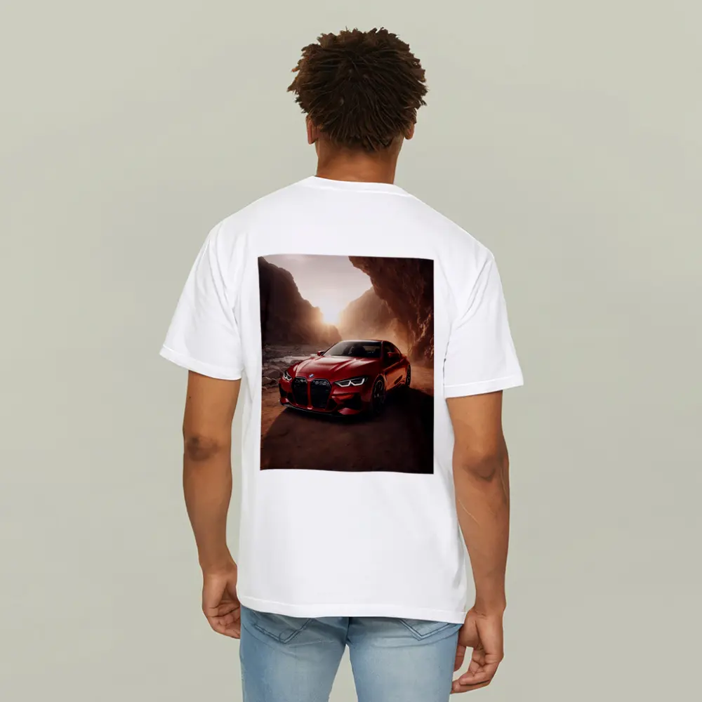 BMW M4 Red Coupe Canyon Desert Setting – T-Shirts
