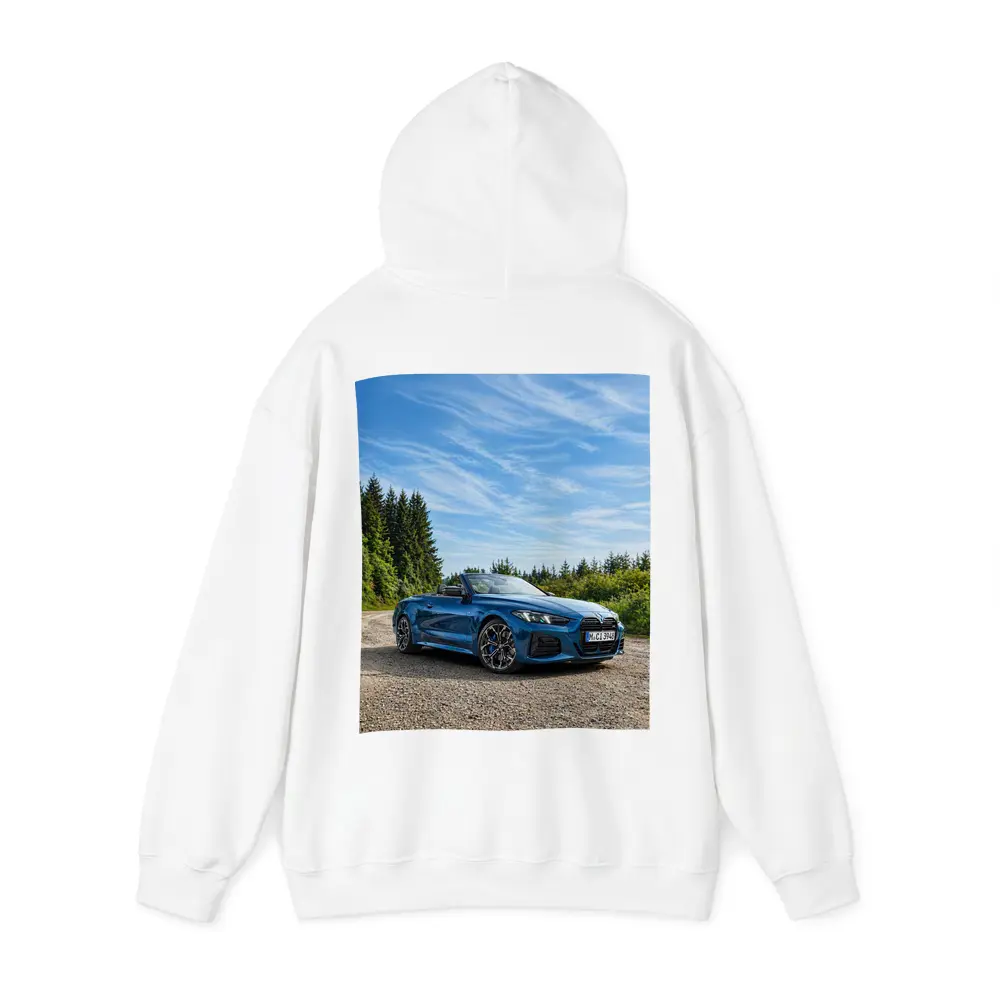 BMW M4 Convertible Blue Open Road Drive – Hoodies