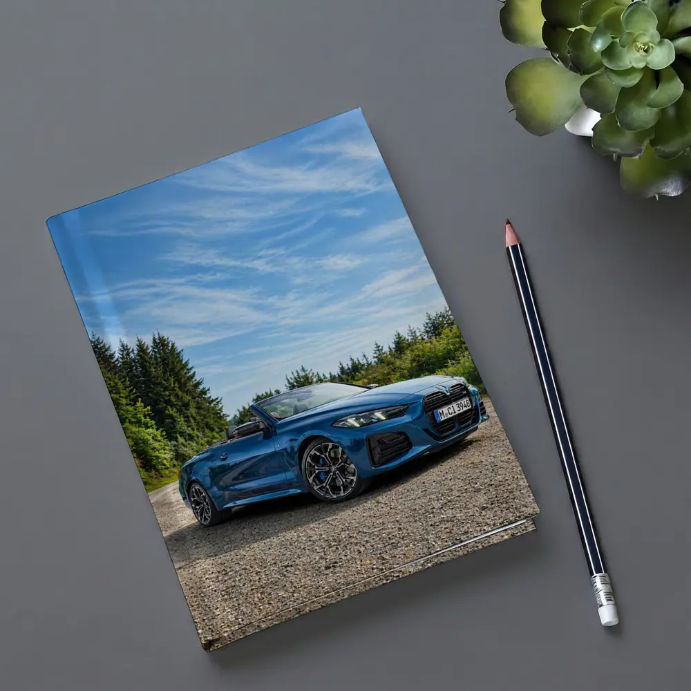 BMW M4 Convertible Blue Open Road Drive – Notebooks