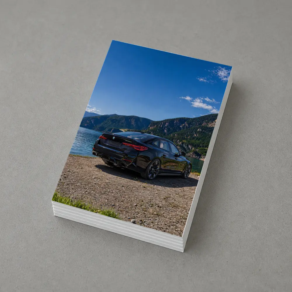 BMW M440i Gran Coupe Mountain Lake View – Postcards