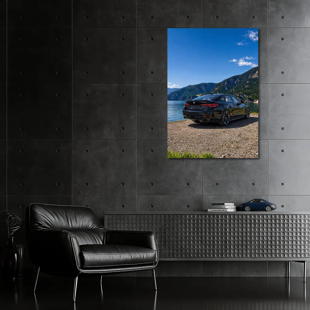 BMW M440i Gran Coupe Mountain Lake View – Wall Art
