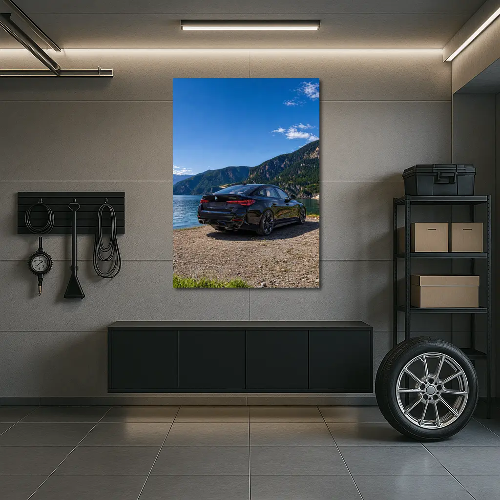 BMW M440i Gran Coupe Mountain Lake View – Wall Art