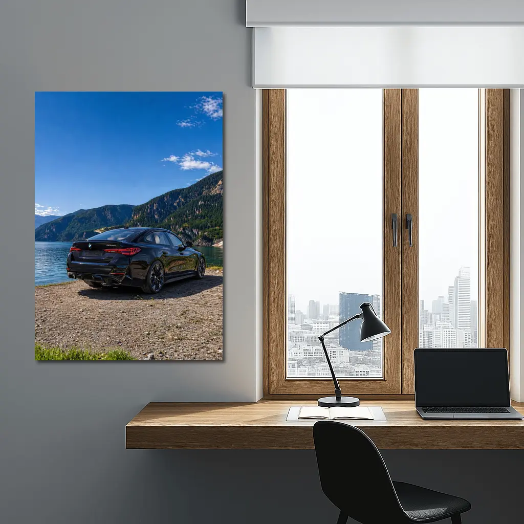 BMW M440i Gran Coupe Mountain Lake View – Wall Art