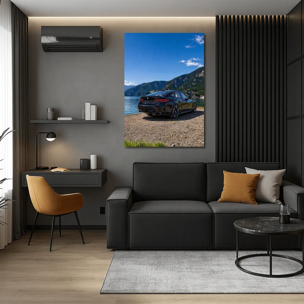 BMW M440i Gran Coupe Mountain Lake View – Wall Art