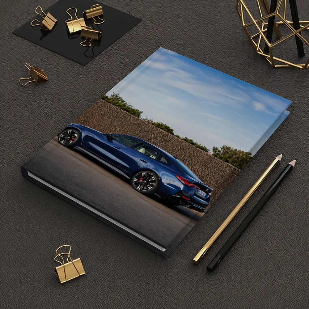 BMW M4 Gran Coupe Blue Parked Outdoors – Notebooks
