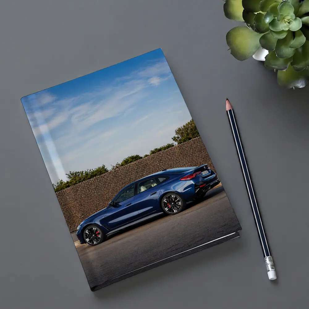 BMW M4 Gran Coupe Blue Parked Outdoors – Notebooks