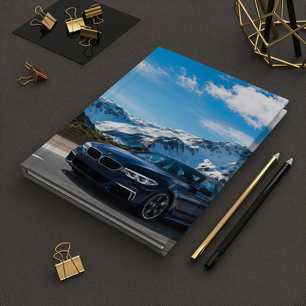 BMW M5 Blue Sedan Mountain Road Drive – Notebooks