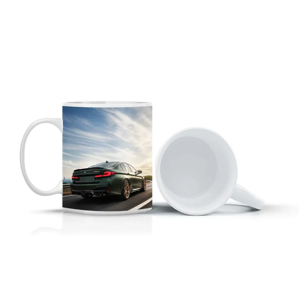 BMW M5 CS Green Sedan Highway Drive – Mugs