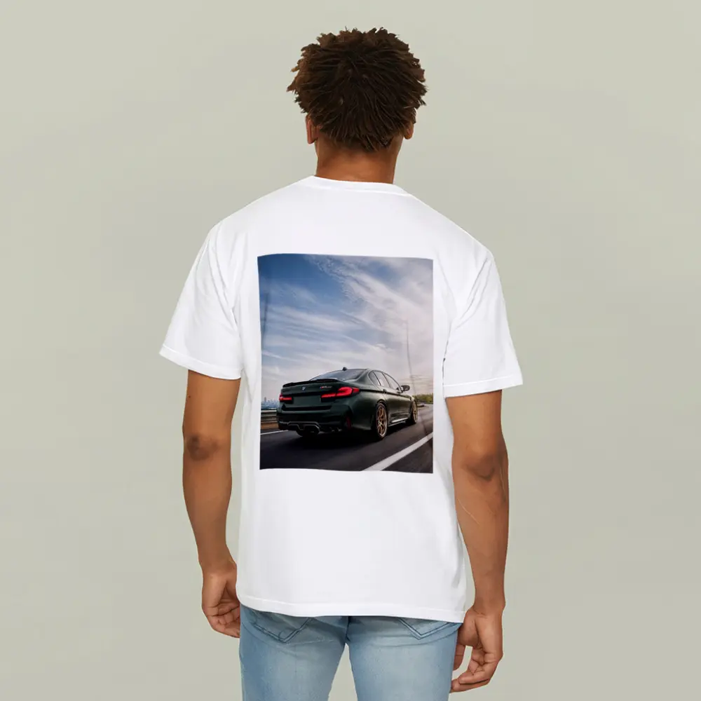 BMW M5 CS Green Sedan Highway Drive – T-Shirts