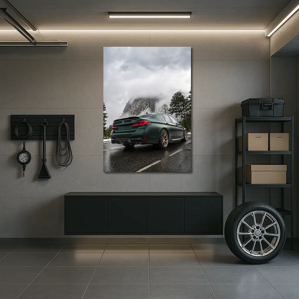BMW M5 CS Green Mountain Road – Wall Art