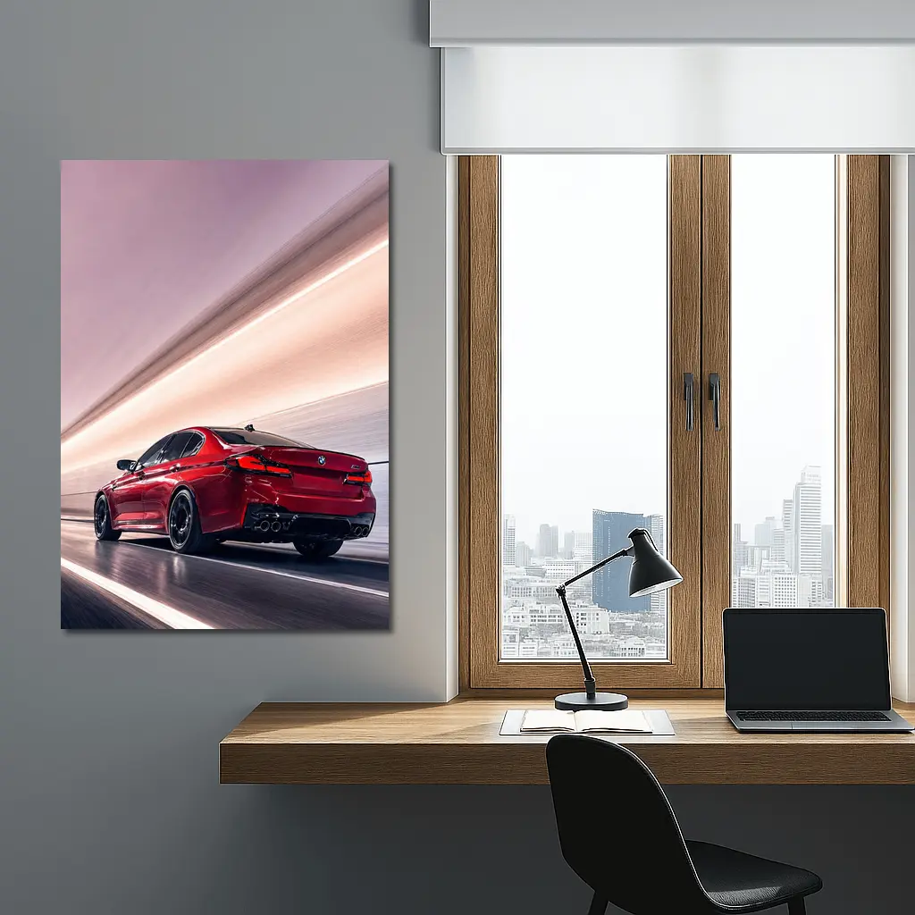 BMW M5 Red Tunnel High Speed – Wall Art