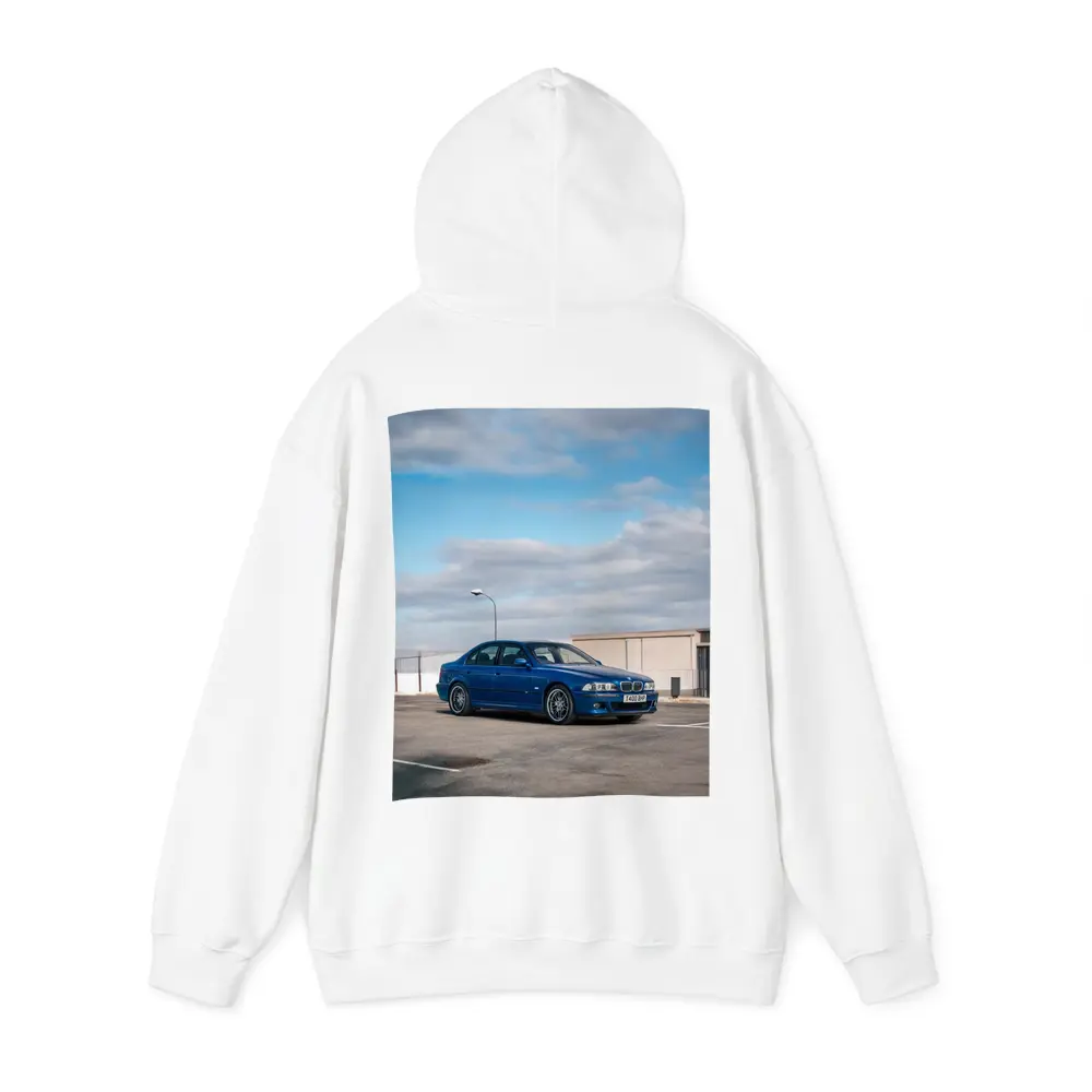 BMW M5 E39 Blue Sedan Parking Lot – Hoodies