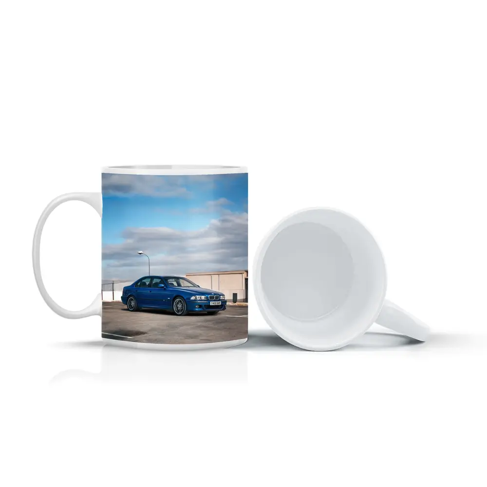 BMW M5 E39 Blue Sedan Parking Lot – Mugs