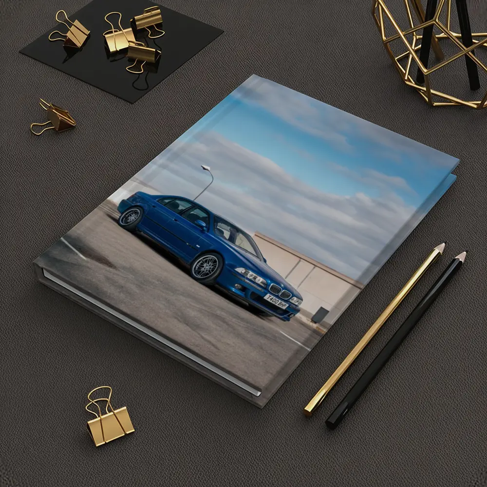 BMW M5 E39 Blue Sedan Parking Lot – Notebooks
