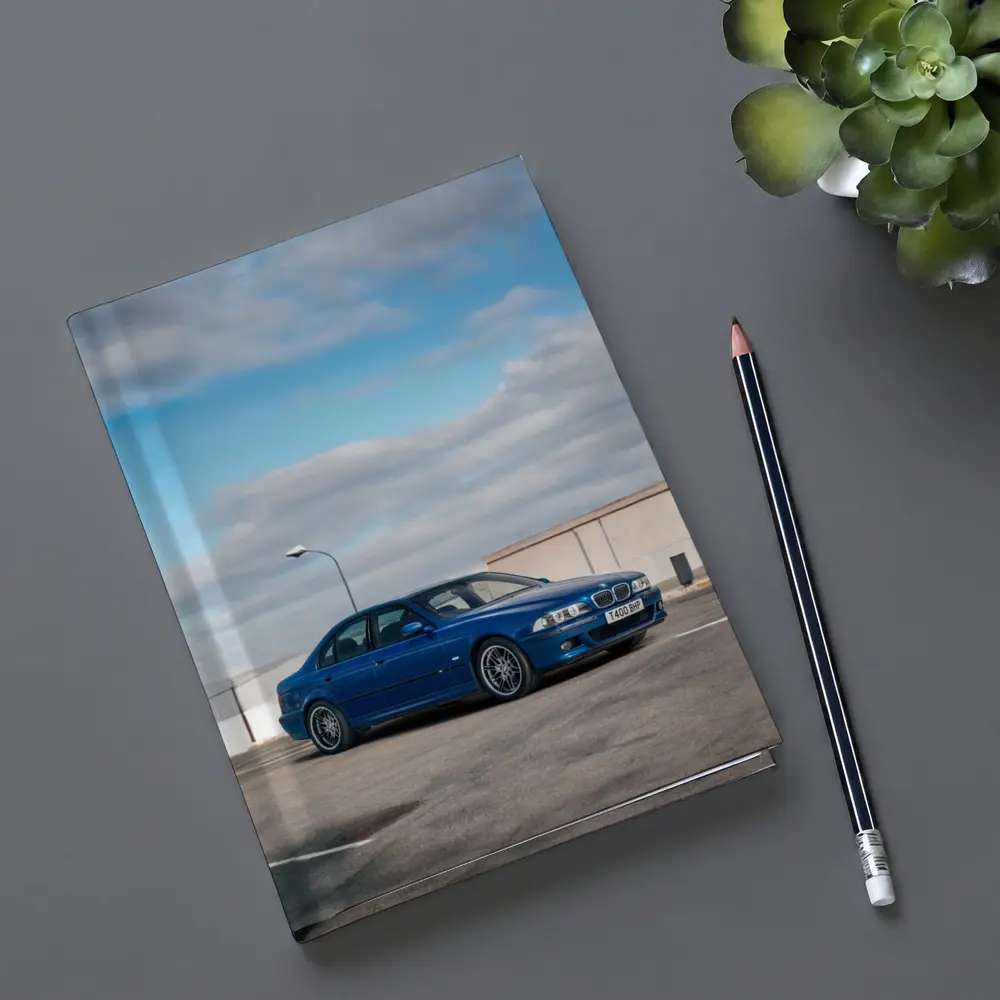BMW M5 E39 Blue Sedan Parking Lot – Notebooks