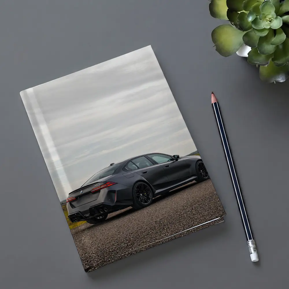 BMW M5 Sedan Gray Open Road – Notebooks