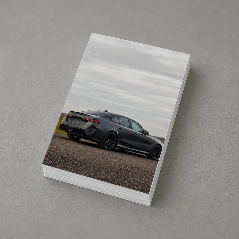 BMW M5 Sedan Gray Open Road – Postcards