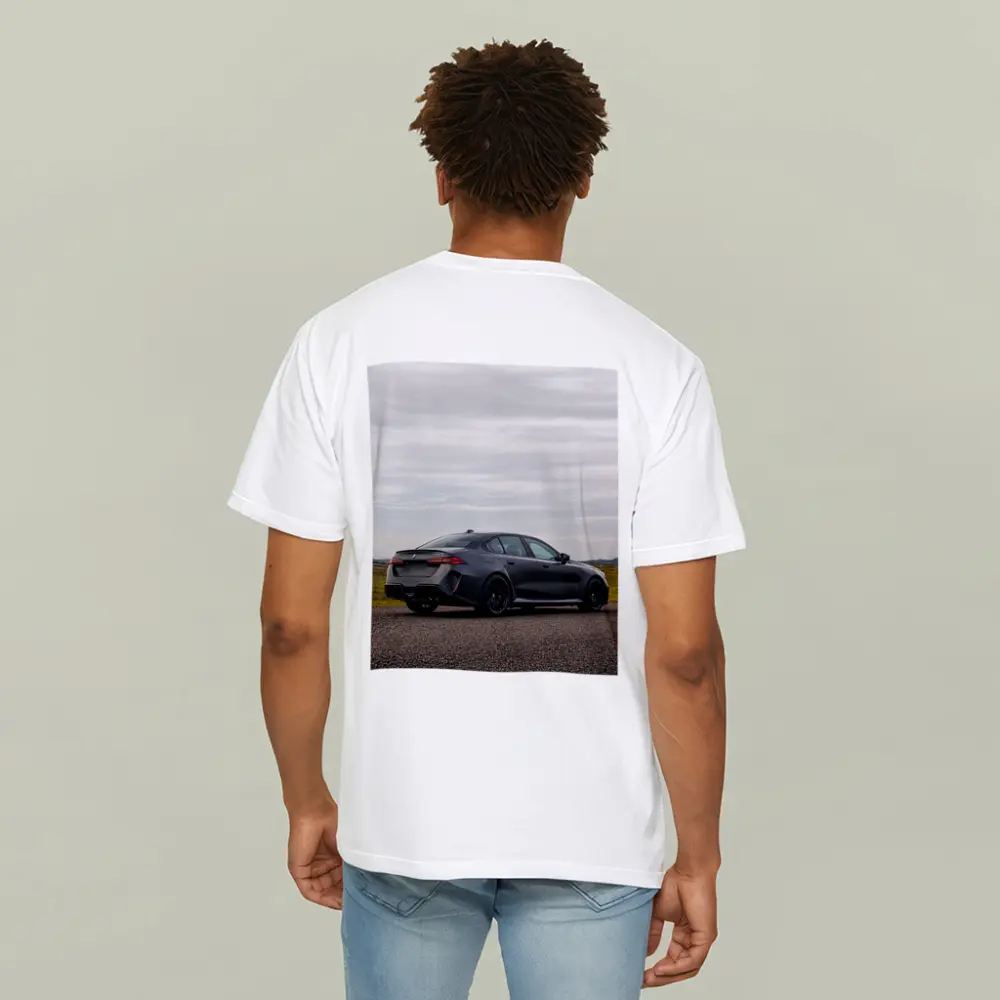 BMW M5 Sedan Gray Open Road – T-Shirts
