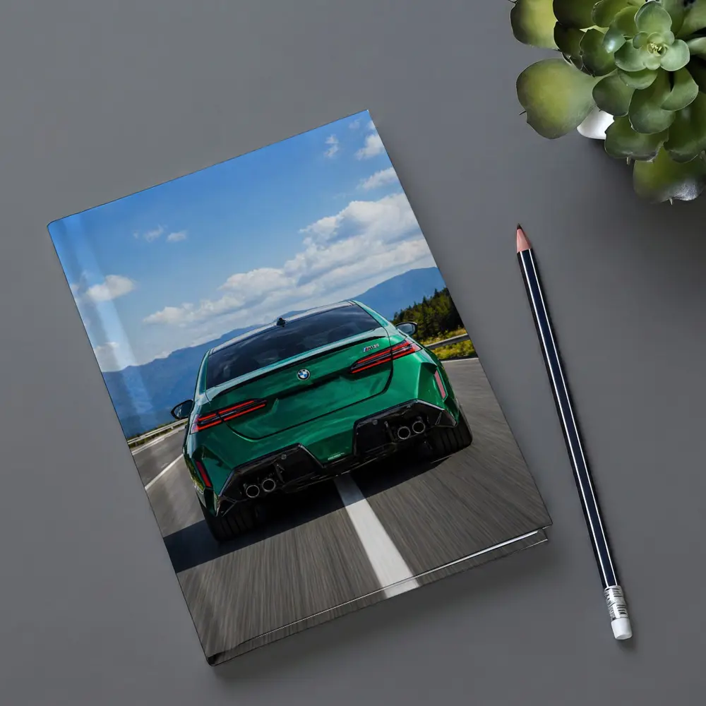 BMW M5 Green Rear View Mountain Road – Notebooks