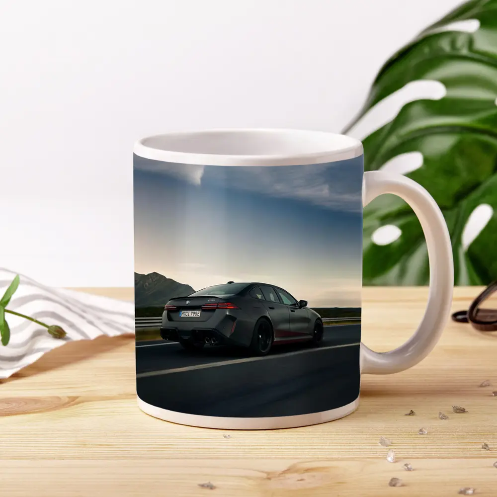 BMW M5 Sedan Gray Highway Mountain Drive – Mugs