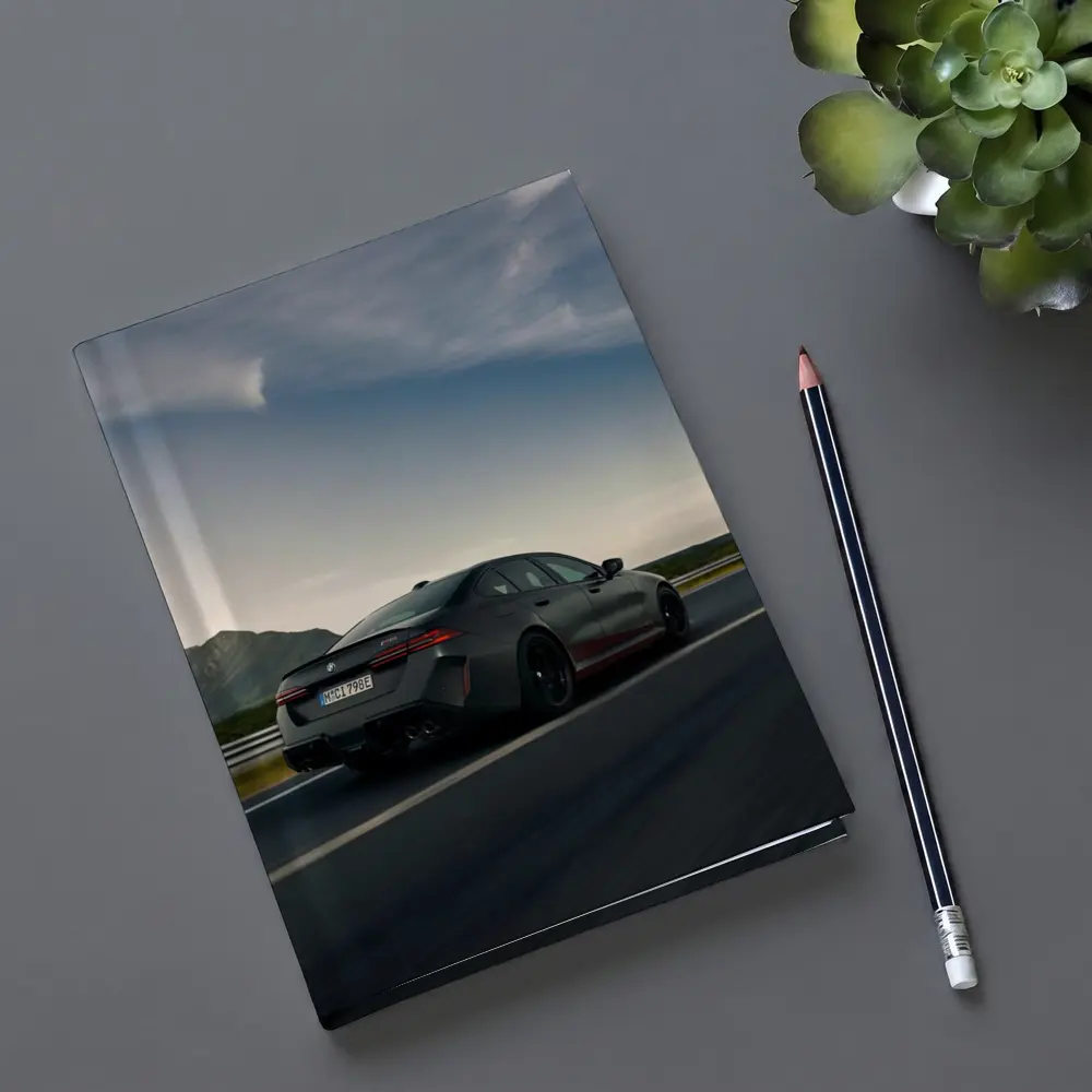 BMW M5 Sedan Gray Highway Mountain Drive – Notebooks