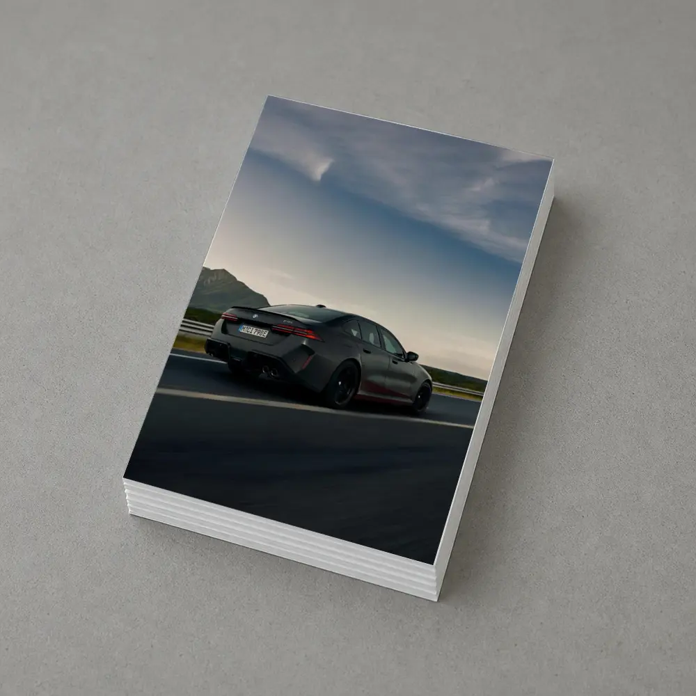BMW M5 Sedan Gray Highway Mountain Drive – Postcards