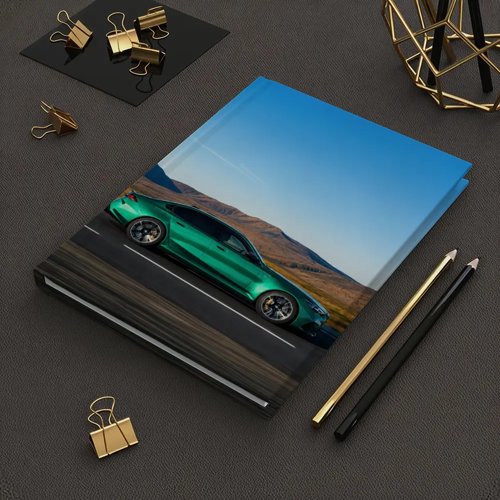 BMW M5 Green Sedan Desert Highway Drive – Notebooks
