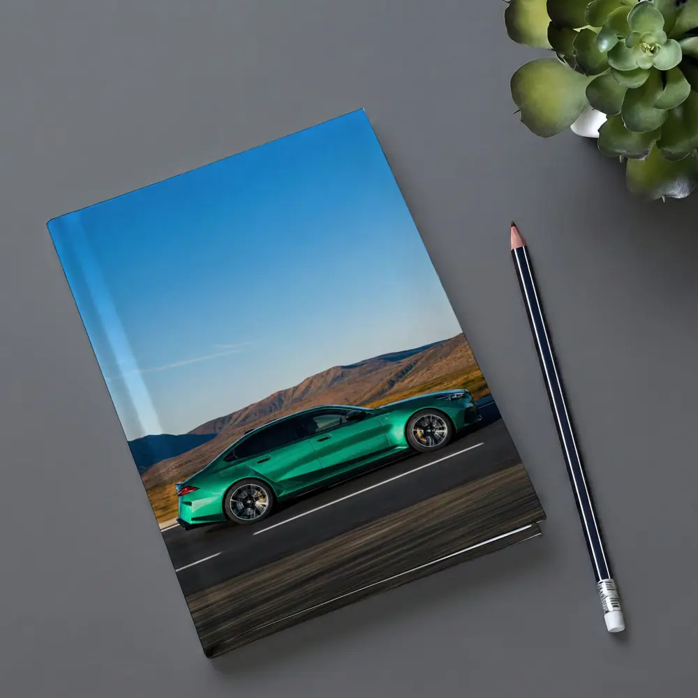 BMW M5 Green Sedan Desert Highway Drive – Notebooks