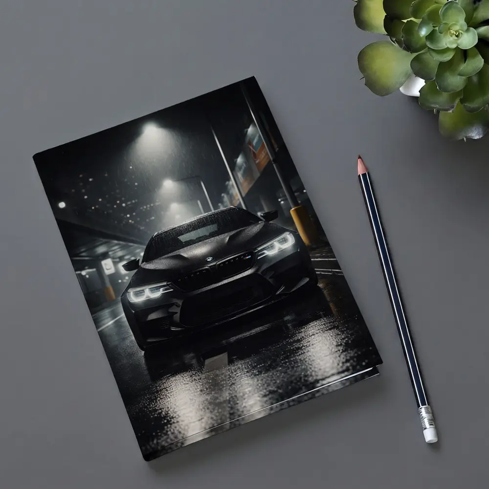 BMW M5 Black Front Rain Night Street – Notebooks