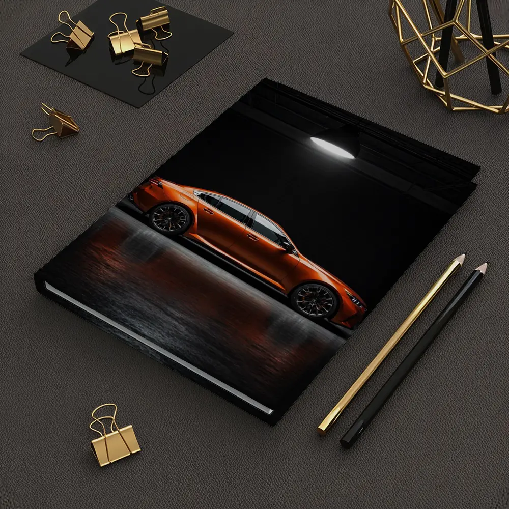 BMW M5 Orange Sedan Dark Studio – Notebooks