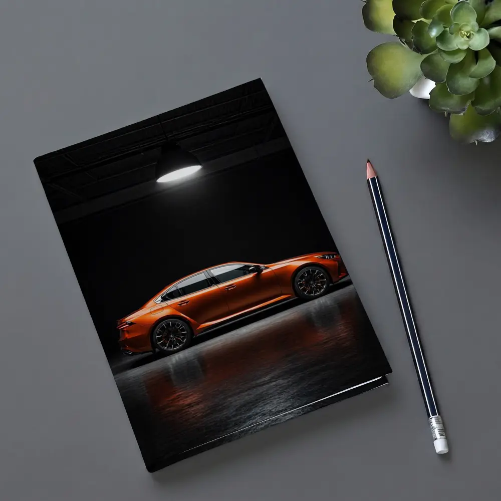 BMW M5 Orange Sedan Dark Studio – Notebooks